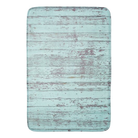 Rustic Aqua Barn Wood Badematte (Vorderseite Vertikal)