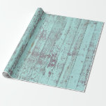 Rustic Aqua Barn Wood Geschenkpapier<br><div class="desc">Rustikales Aqua Barn Holz Packpapier. Einzigartiges rustikales Chic-Design mit Stallholz in Aqua. Sehen Sie mehr in unserem Geschäft,  The Unusual. Link unten:</div>