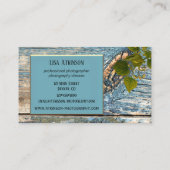 Rustic Aquamarin Blue Beruflich Fotograf Visitenkarte (Rückseite)