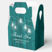 Rustic Aquamarin Wood Mason Jars Wedding Vielen Da Geschenkschachtel (Geöffnet)