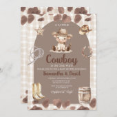 Rustic Arch Country Western Baby Shower Einladung (Vorne/Hinten)