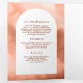 Rustic Arch Desert Cactus Terracotta Pots Wedding Dreifach Gefaltete Einladung (Innen Erste Seite)