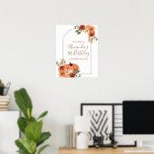 RUSTIC Arch Terracotta 1. Geburtstag Begrüßungszei Poster (Heimbüro)