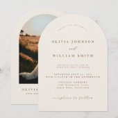 Rustic Arch Wedding Invitation Einladung (Vorne/Hinten)