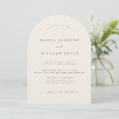 Rustic Arch Wedding Invitation Einladung (Stehend Vorderseite)