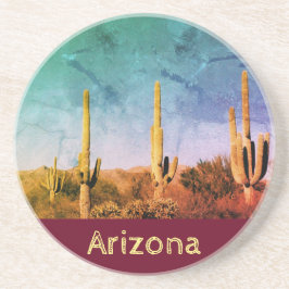 Rustic Arizona Saguaro Cactus Untersetzer