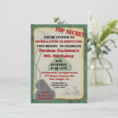 Rustic Army Sleepover Party Einladung (Stehend Vorderseite)