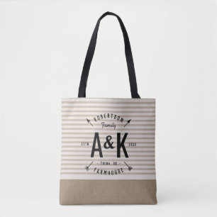 Rustic Arrow Familienmonogramm-Tasche Tasche