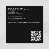 Rustic Artisanal Bakery Square Business Card Quadratische Visitenkarte (Rückseite)