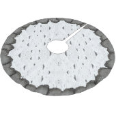 Rustic Aspen Bark Wood Carved Hearts Paare Namen Polyester Weihnachtsbaumdecke (Schrägansicht)