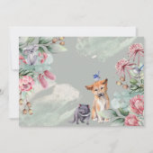 Rustic Australia Native Animals Floral Baby Showro Einladung (Rückseite)