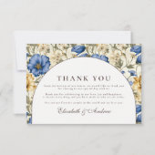 Rustic Autumn Botanical Wedding Dankeskarte (Vorderseite)