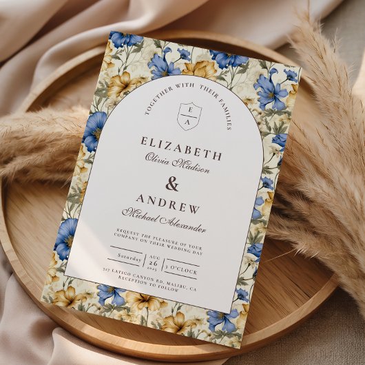 Rustic Autumn Botanical Wedding Einladung