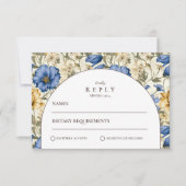 Rustic Autumn Botanical Wedding RSVP Karte (Vorderseite)