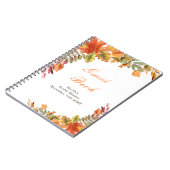 Rustic Autumn Fall Leaves Bridal Shower Guest Book Notizblock (Linke Seite)