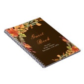 Rustic Autumn Fall Leaves Bridal Shower Guest Book Notizblock (Rechte Seite)