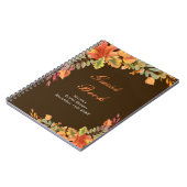 Rustic Autumn Fall Leaves Bridal Shower Guest Book Notizblock (Linke Seite)