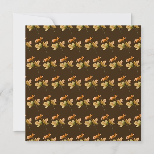 Rustic Autumn Fall Leaves Square Thanksgiving (Rückseite)