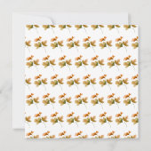 Rustic Autumn Fall Leaves Square Thanksgiving  Karte (Rückseite)