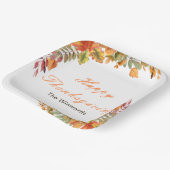 Rustic Autumn Fall Leaves Thanksgiving Party Pappteller (Gewinkelt)