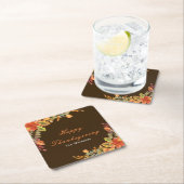 Rustic Autumn Fall Leaves Thanksgiving Party Rechteckiger Pappuntersetzer (Vor Ort)