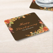 Rustic Autumn Fall Leaves Thanksgiving Party Rechteckiger Pappuntersetzer (angewinkelt)