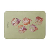 Rustic Autumn Falling Leaves Watercolor Art Badematte (Vorderseite)