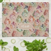 Rustic Autumn Falling Leaves Watercolor Art Geschirrtuch (Gefaltet)