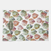 Rustic Autumn Falling Leaves Watercolor Art Geschirrtuch (Horizontal)