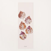 Rustic Autumn Falling Leaves Watercolor Art Yogamatte (Vorderseite)