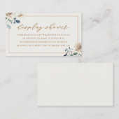 Rustic Autumn Floral Bridal Display Shower Begleitkarte (Vorne/Hinten)