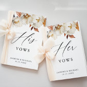 Rustic Autumn Floral Her Wedding Vows Card Karte