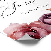 Rustic Autumn Floral Love is Sweet Favor Sign Poster (Ecke)