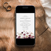 Rustic Autumn Floral Meadow Wedding Einladung