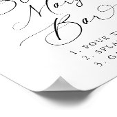 Rustic Autumn Floral Wedding Bloody Mary Bar Sign Poster (Ecke)