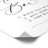 Rustic Autumn Floral Wedding Mimosa Bar Sign Poster (Ecke)