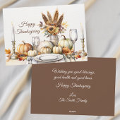Rustic Autumn Harvest Happy Thanksgiving Feiertagskarte