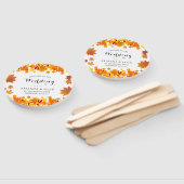 Rustic Autumn Leaves Wedding Fächer (Non-assembled)