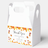 Rustic Autumn Leaves Wedding Geschenkschachtel (Geöffnet)