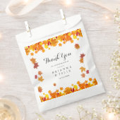 Rustic Autumn Leaves Wedding Geschenktütchen (Ausgeschnitten)