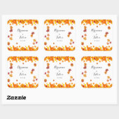 Rustic Autumn Leaves Wedding Quadratischer Aufkleber (Blatt)