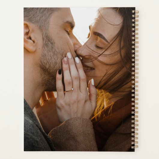 Rustic Autumn Marsala Floral Wedding Planer (Rückseite)