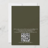 Rustic Autumn Mountain Budget QR Code Wedding Einladung (Rückseite)