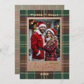 Rustic Autumn Plaid Feiertagskarte (Vorne/Hinten)
