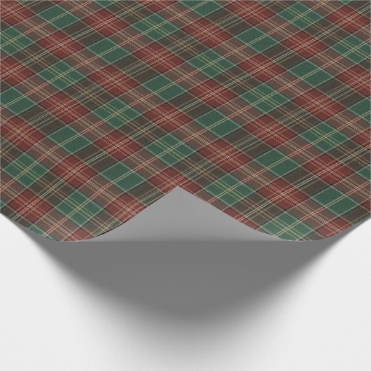 Rustic Autumn Plaid Geschenkpapier (Ecke)