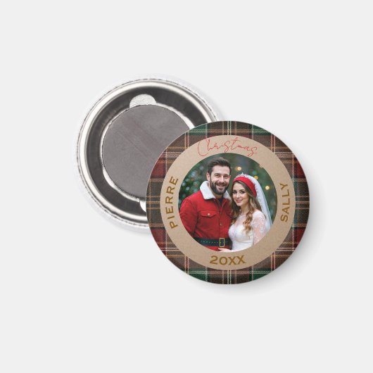 Rustic Autumn Plaid Magnet (Vorderseite/Rückseite)