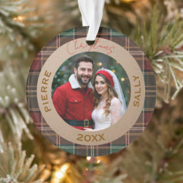 Rustic Autumn Plaid Ornament