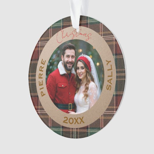 Rustic Autumn Plaid Ornament (Vorderseite)