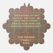 Rustic Autumn Plaid Ornament Karte (Rückseite)