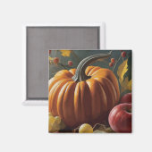 Rustic Autumn Pumpkin Thanksgiving and Halloween Magnet (Vorderseite/Rückseite)